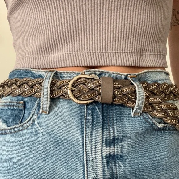 Braided Leather Belt - Picture 2 of 3